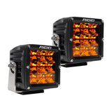 Rigid D-Xl Series Spot Pro Surface Mount Amber Pods Light - Pair