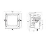 Rigid D-Xl Series Spot Pro Surface Mount Amber Pods Light - Pair