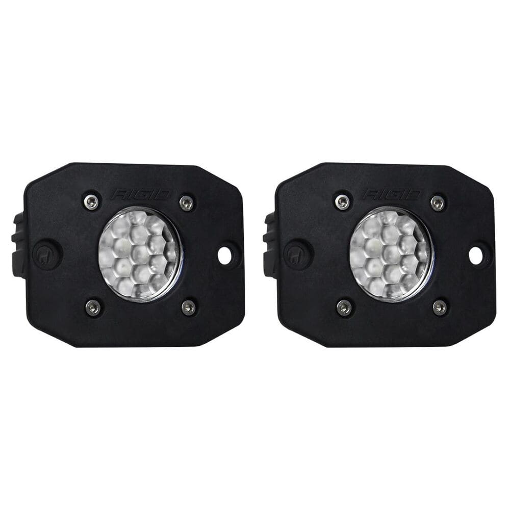 Rigid Ignite Flood Diffused Flush Mounts Pod Light Backup Kit