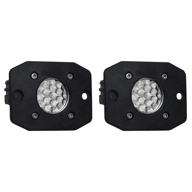 Rigid Ignite Flood Diffused Flush Mounts Pod Light Backup Kit