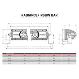 Rigid Radiance+ 50" RGBW Spot Drive Surface Mount Light Bar