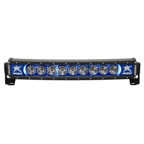Rigid Radiance+ Curved 20" Broad Spot Surface Mount Light Bar w/ Blue Backlight