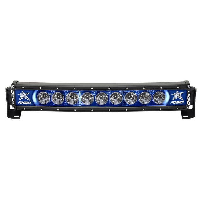 Rigid Radiance+ Curved 20" Broad Spot Surface Mount Light Bar w/ Blue Backlight