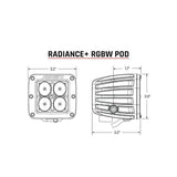 Rigid Radiance+ RGBW Surface Mount Pod Light - Pair