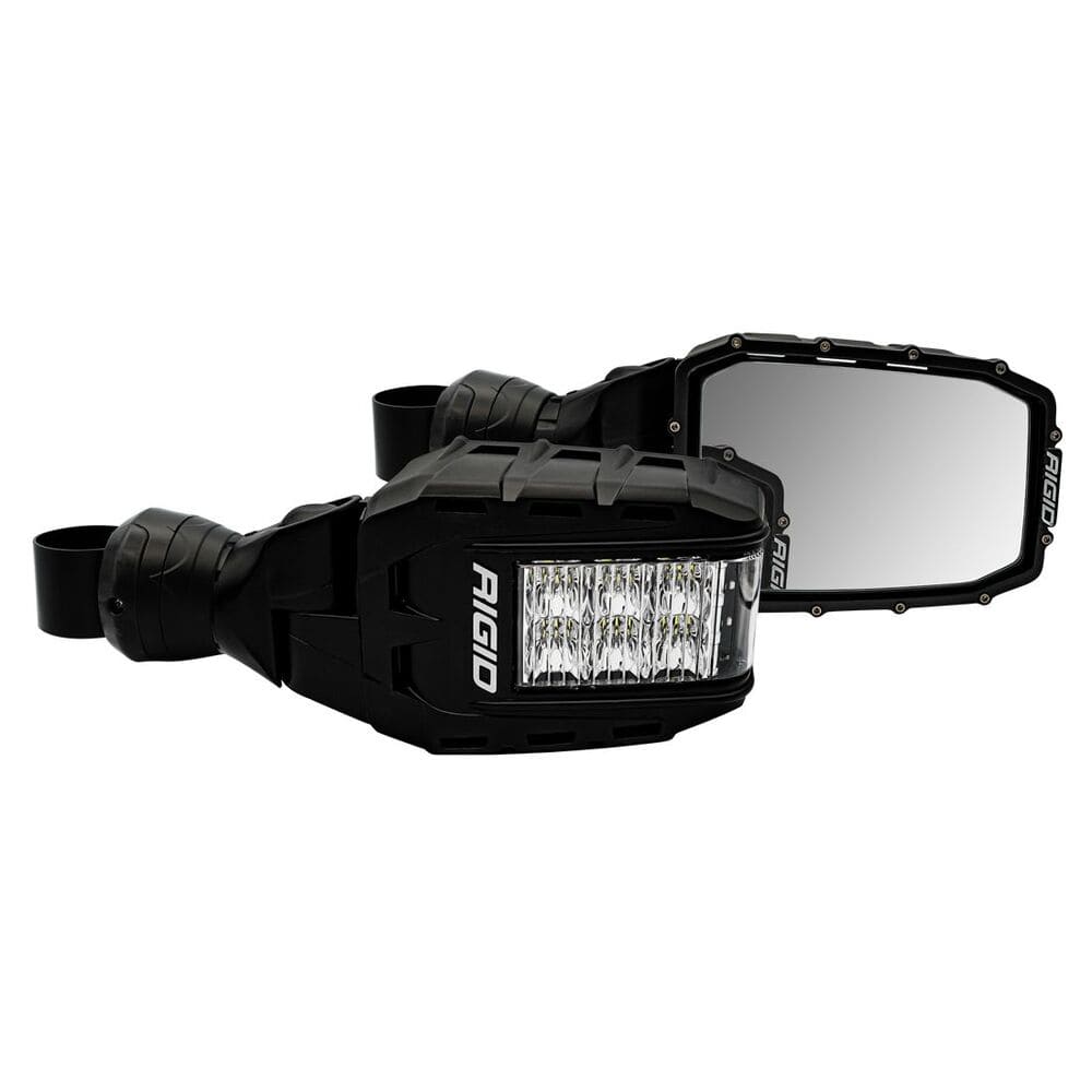 Rigid Reflect Tube Mount Side Mirror Pod Lights - Pair