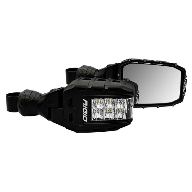 Rigid Reflect Tube Mount Side Mirror Pod Lights - Pair