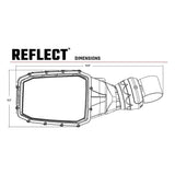 Rigid Reflect Tube Mount Side Mirror Pod Lights - Pair