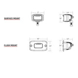 Rigid SR-M Series Pro Flood Flush Mount Pod Light