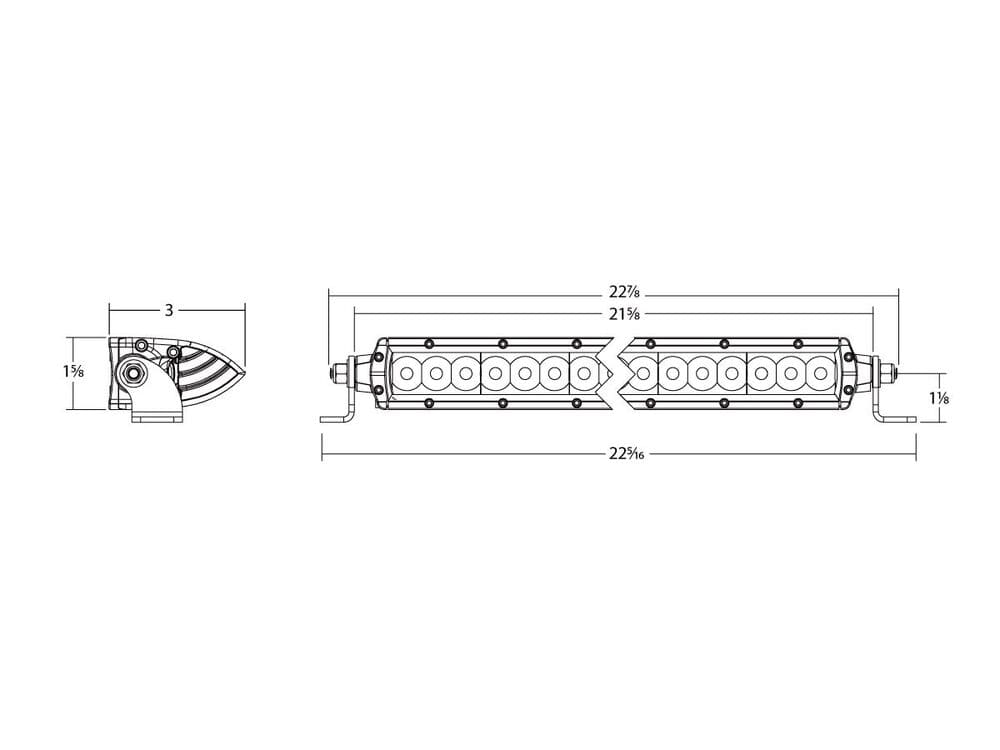 Rigid SR-Series 20" Spot Amber Pro Light Bar