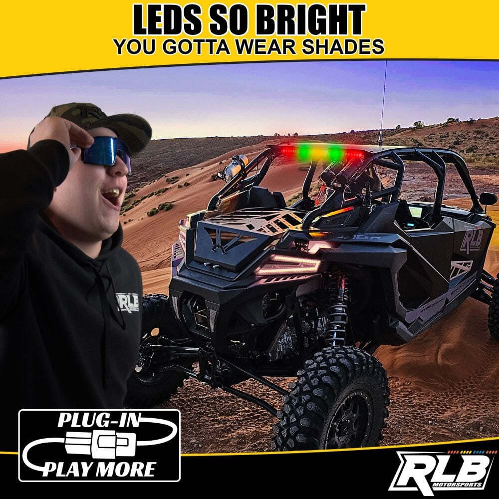 RLB Motorsports '18-'21 Polars RZR XP Turbo S Dual Color Chase Light - Green/White