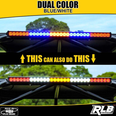 RLB Motorsports Can-Am Maverick R LED Dual-Color Chase Light - Blue/White