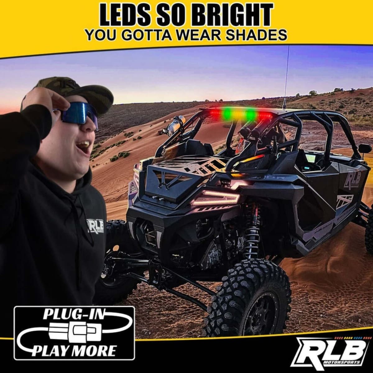 RLB Motorsports Kawasaki KRX 1000 Dual Color Chase Light - Green/White