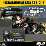 RLB Motorsports Polaris General Dual Color LED Chase Light - Green/White