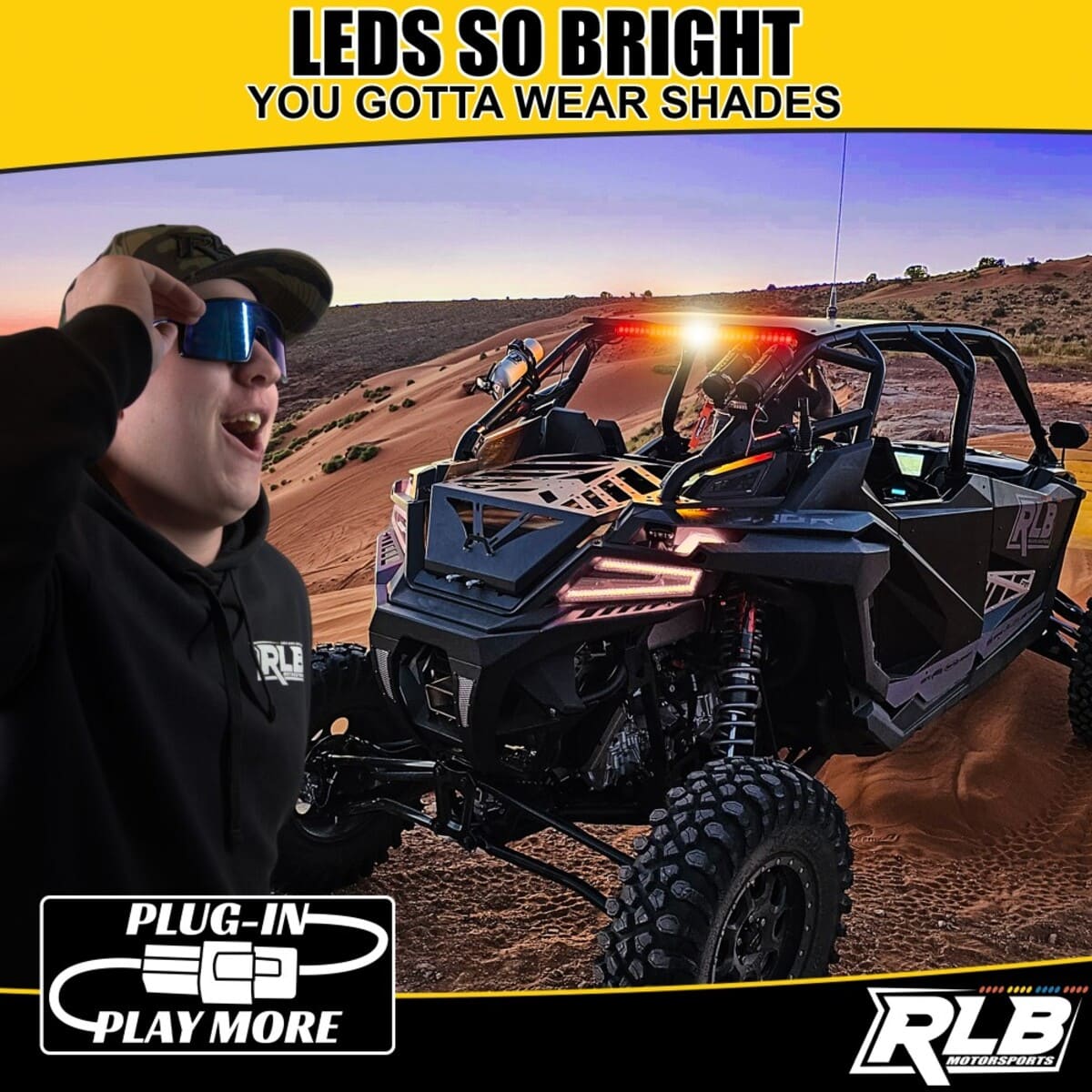RLB Motorsports Polaris Ranger San Felipe LED Chase Light - Amber/White