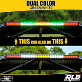 RLB Motorsports Polaris RZR Turbo R LED Chase Light - Dual Color Green/White