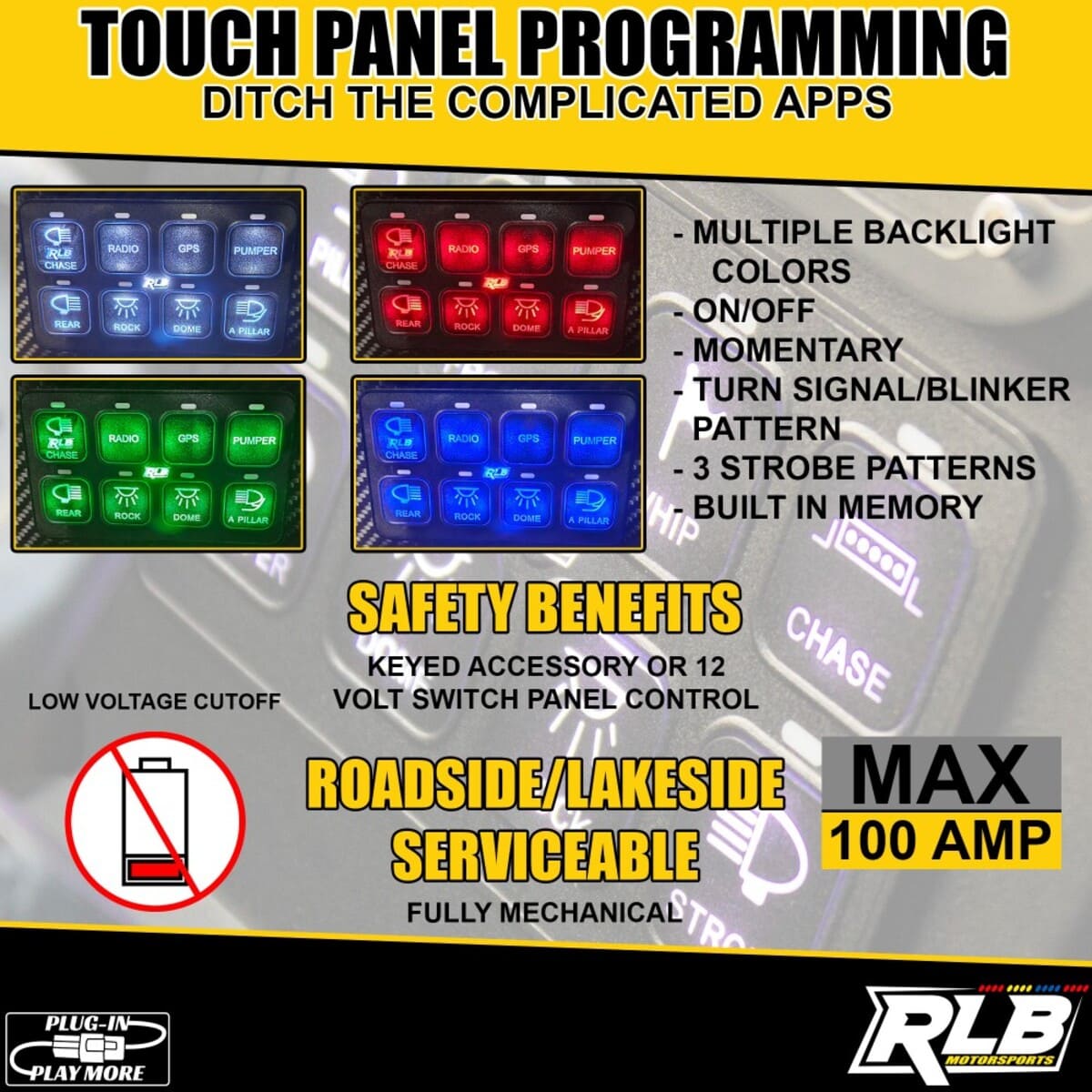 RLB Motorsports PRO8 Switch Panel