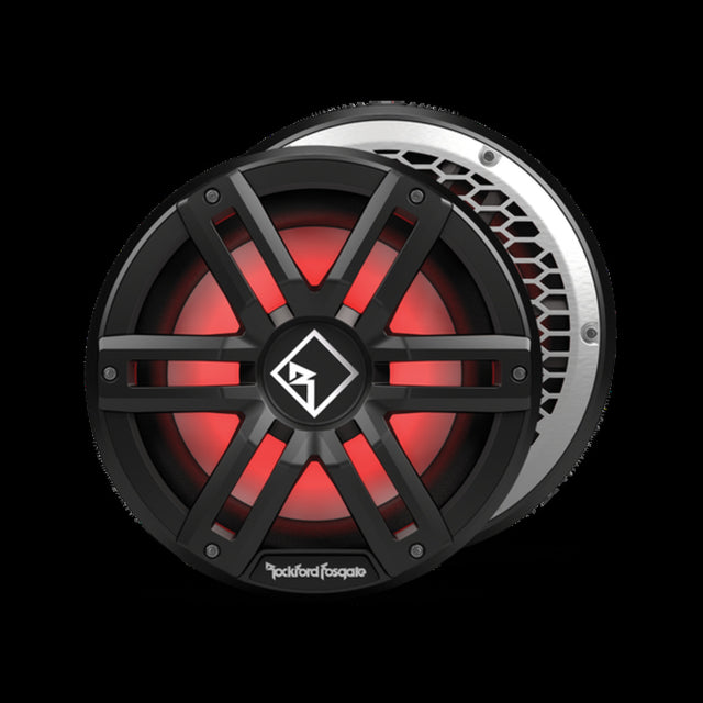 Rockford Fostgate Black Gen-2 M2 10" DVC 4Ω Color Optix Infinite Baffle Marine Subwoofer