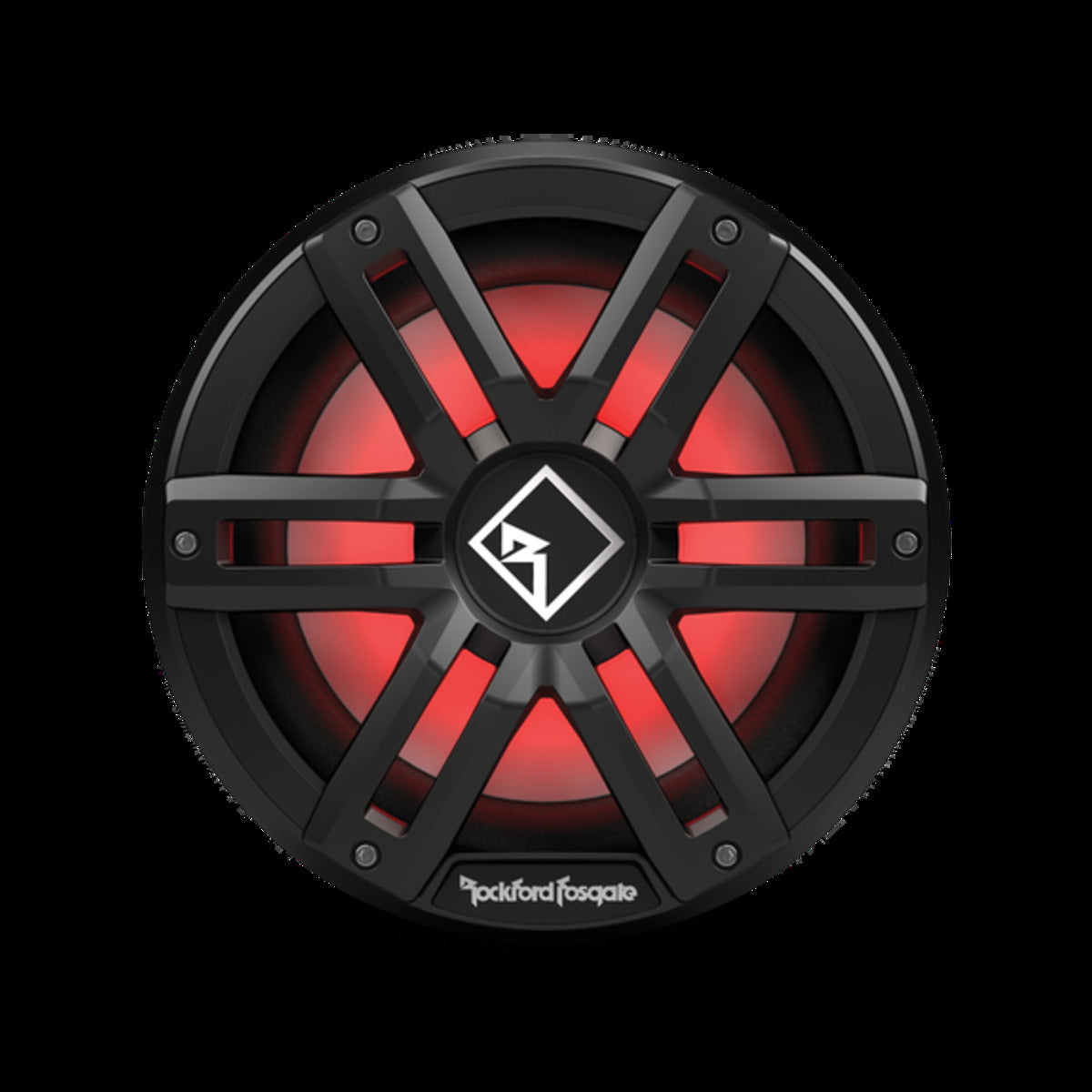 Rockford Fostgate Black Gen-2 M2 10" DVC 4Ω Color Optix Infinite Baffle Marine Subwoofer