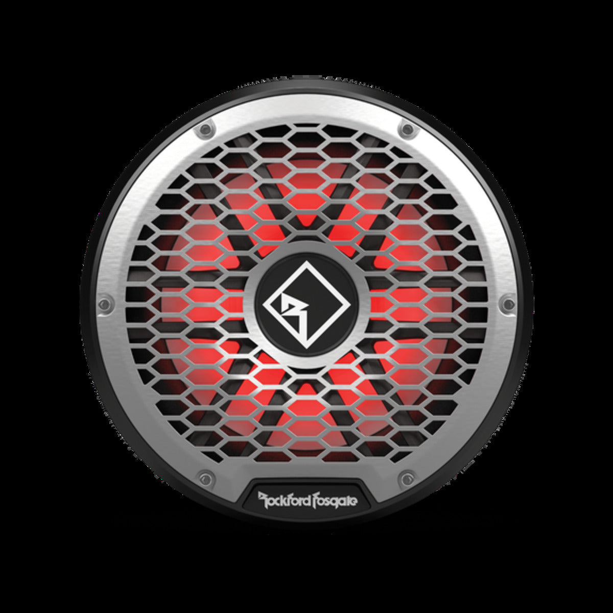 Rockford Fostgate Black Gen-2 M2 10" DVC 4Ω Color Optix Infinite Baffle Marine Subwoofer