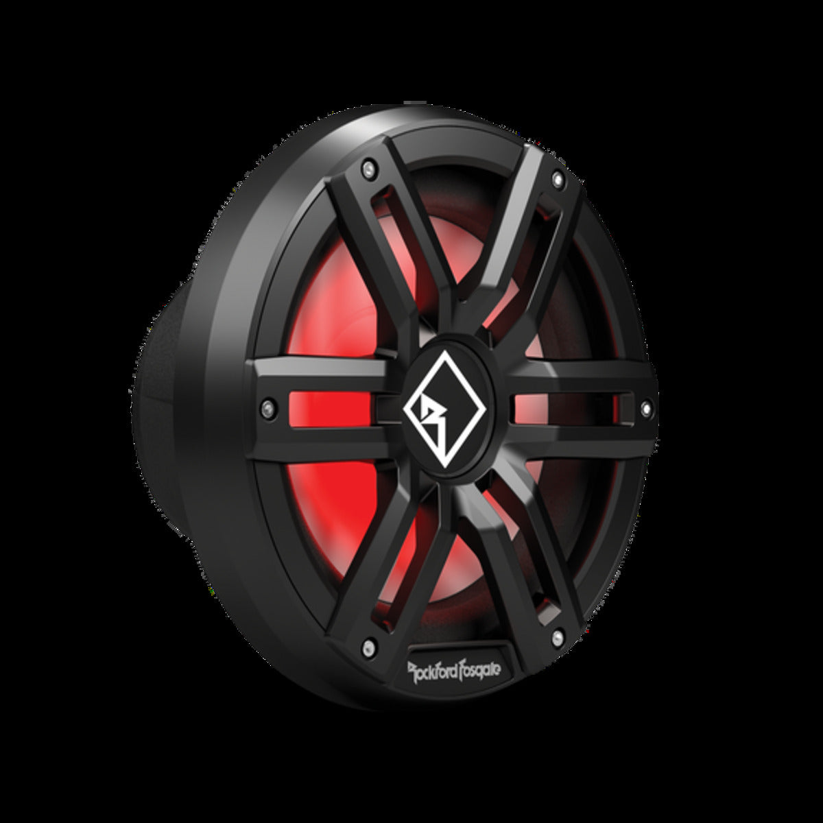 Rockford Fostgate Black Gen-2 M2 10" DVC 4Ω Color Optix Infinite Baffle Marine Subwoofer