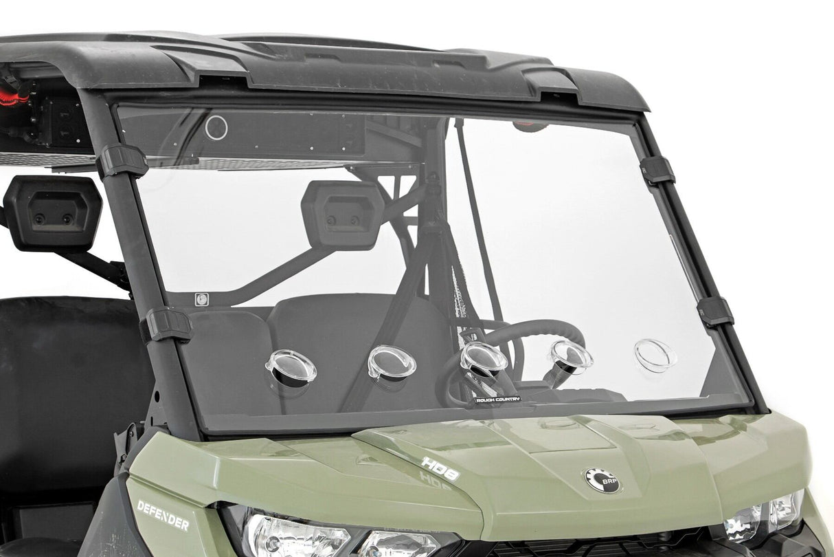Rough Country Can-Am Defender Scratch Resistant Vented Full Windshield