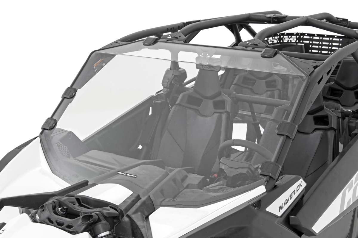 Rough Country Can-Am Maverick X3 Scratch Resistant Full Windshield