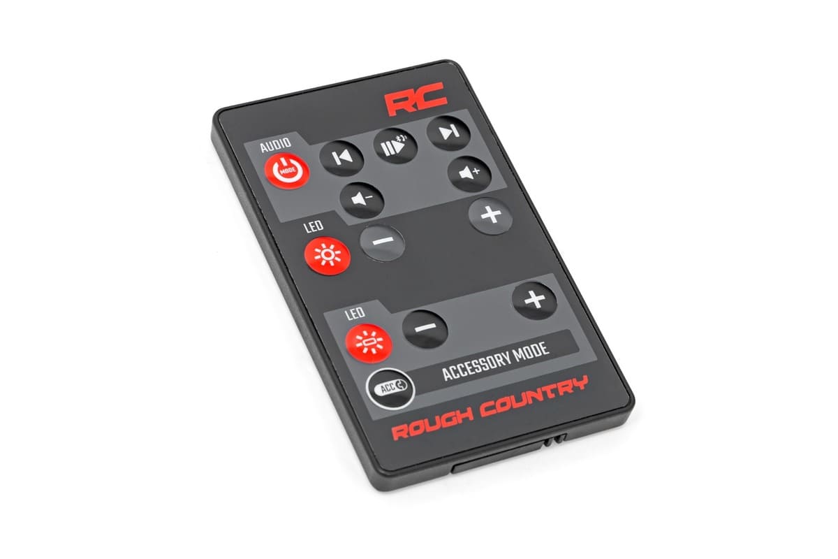 Rough Country 8 Speaker IP66 Waterproof Bluetooth LED Soundbar - UTV/ATV