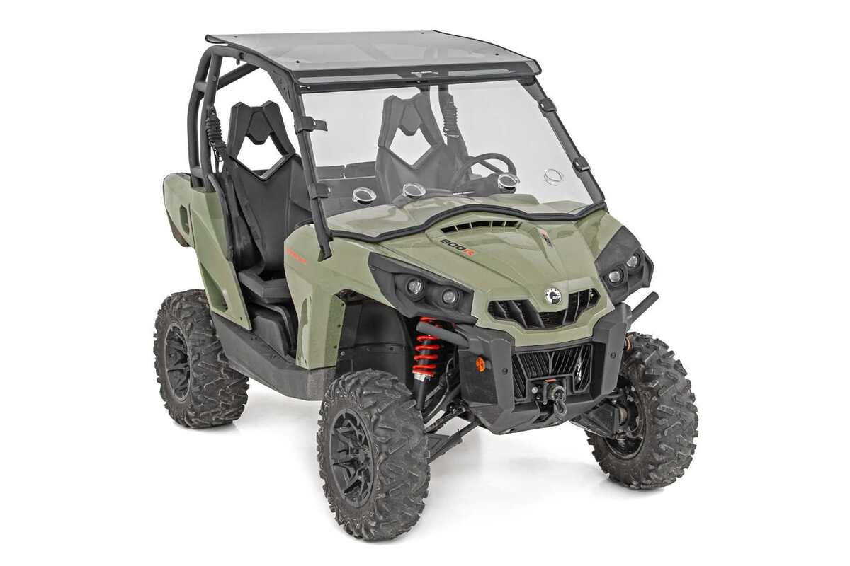 Rough Country Cam-Am Commander 1000 Scratch Resistant Vented Full Windshield