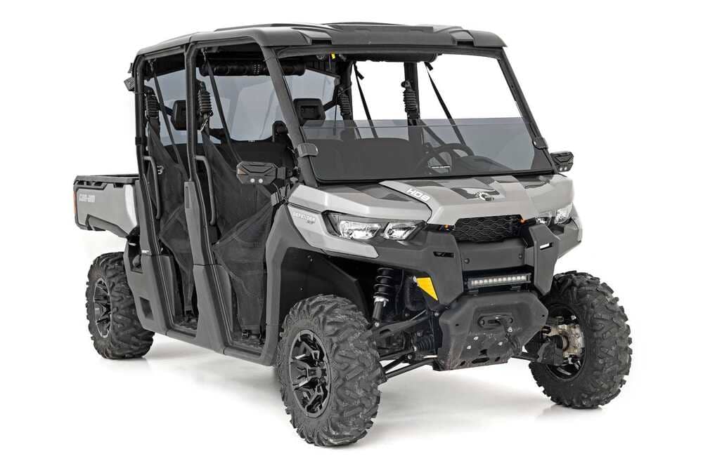 Rough Country Can-Am Defender HD 5/HD 8/HD 9/HD 10 Scratch Resistant Tinted Half Windshield