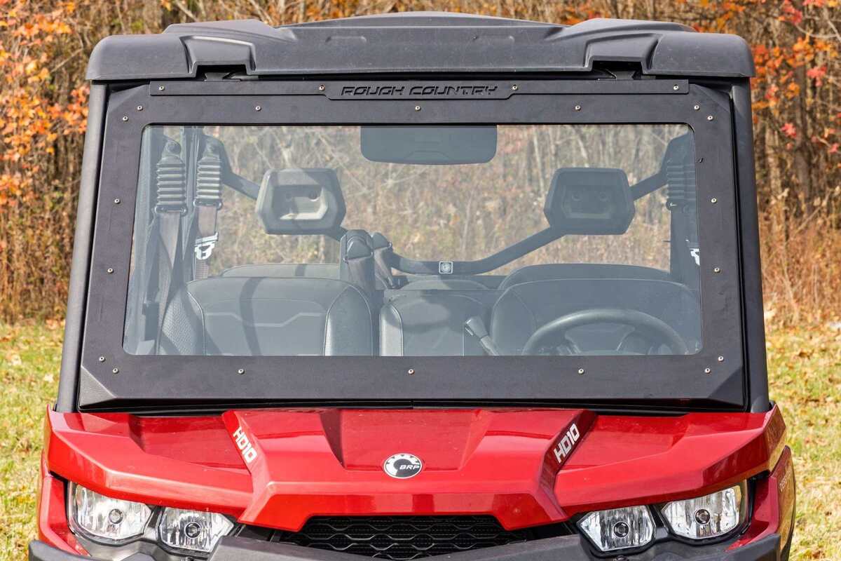 Rough Country Can-Am Defender HD 8 Electric Tilt Glass Windshield