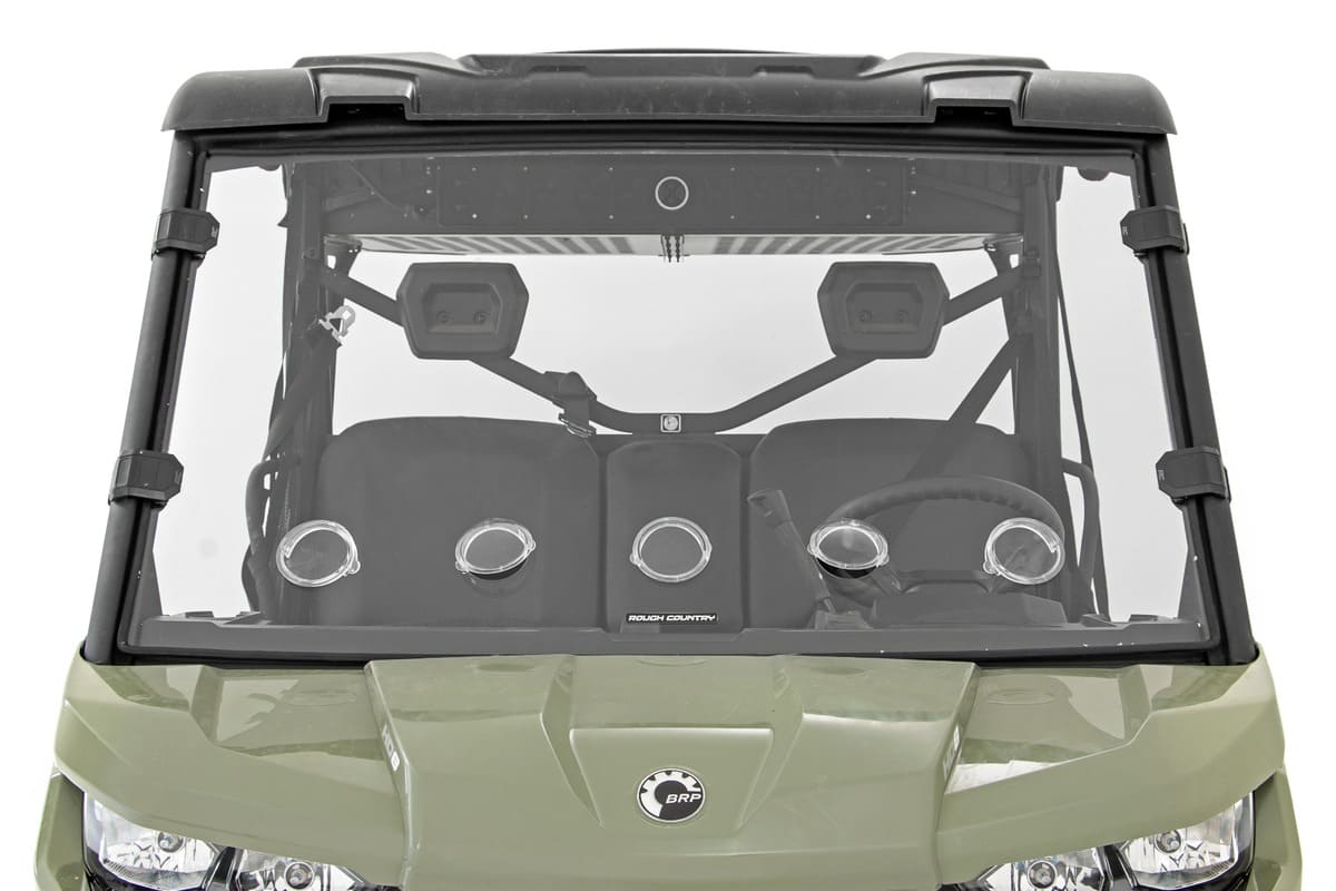 Rough Country Can-Am Defender Scratch Resistant Vented Full Windshield