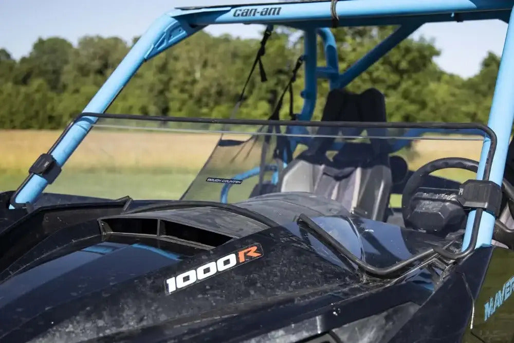 Rough Country Can-Am Maverick Turbo/ Max Scratch Resistant Half Windshield