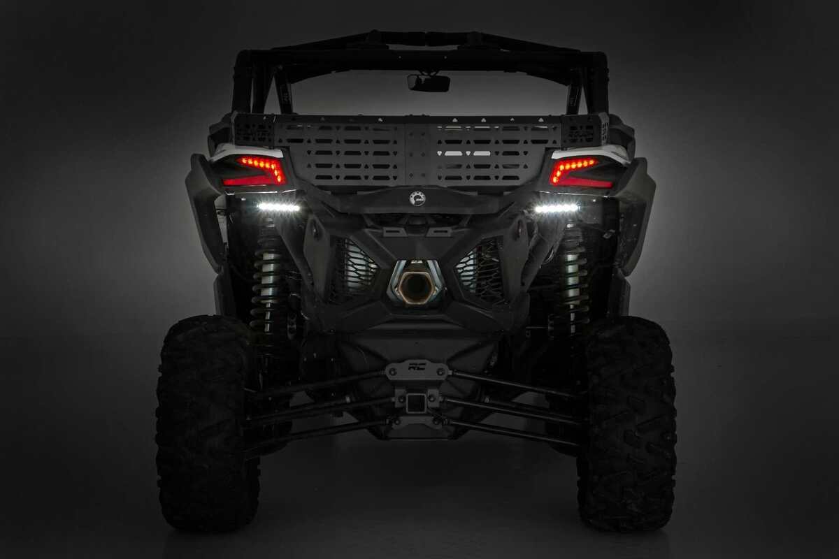 Rough Country Can-Am Maverick X3 Black Slimline Pair 6" Tail Mount LED Light Kit