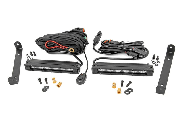 Rough Country Can-Am Maverick X3 6" Black Slimline Pair Tail Light Mount LED Light Kit