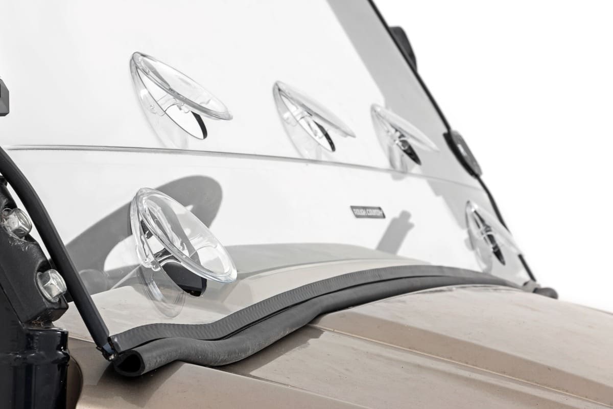 Rough Country Kawvasaki Mule Scratch Resistant Vented Full Windshield