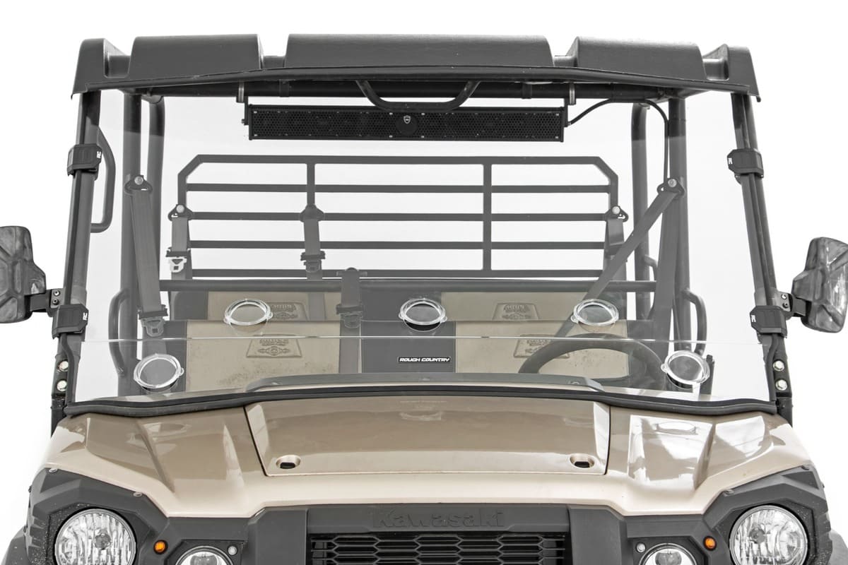 Rough Country Kawvasaki Mule Scratch Resistant Vented Full Windshield