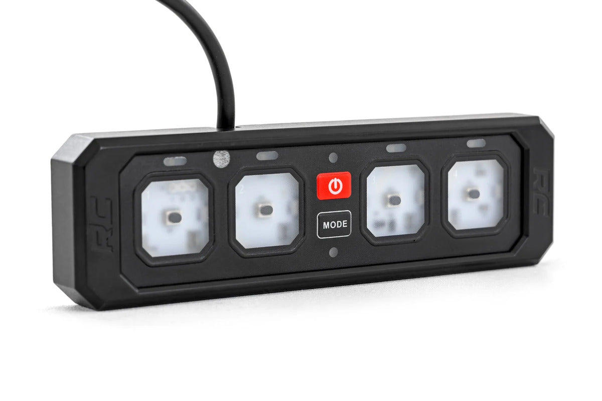 Rough Country Multifunction Modes RGB Backlit Buttons 4 Gang Switch Panel