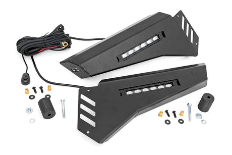 Rough Country Polaris Ranger 1000 6" Black Slimline LED Pair Bumper Wings