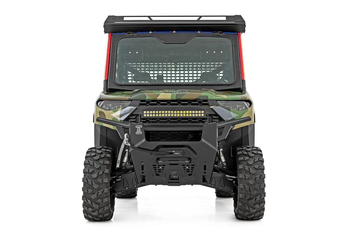 Rough Country Polaris Ranger XP 1000 Glass  Formed Frame Electric Tilt Windshield