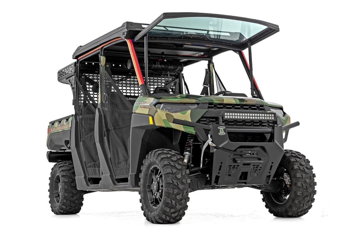 Rough Country Polaris Ranger XP 1000 Glass  Formed Frame Electric Tilt Windshield