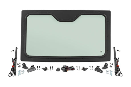 Rough Country Polaris Ranger XP 1000 Glass  Formed Frame Electric Tilt Windshield