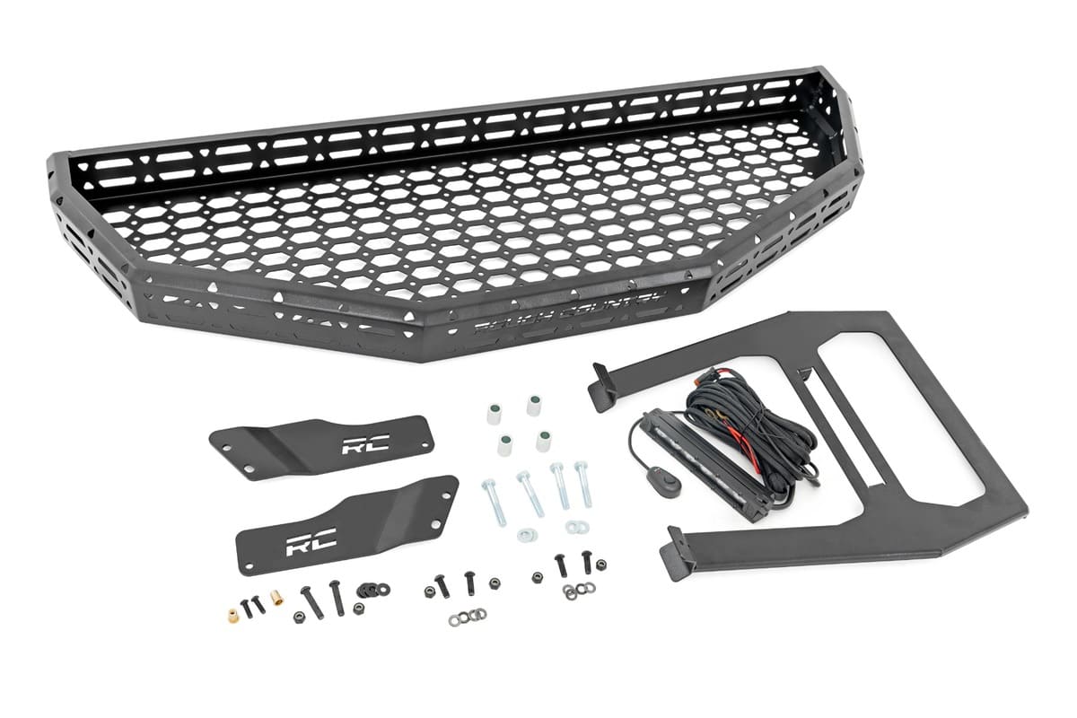 Rough Country Polaris Ranger XP 900/1000 6" Black Slimline Front Cargo Rack