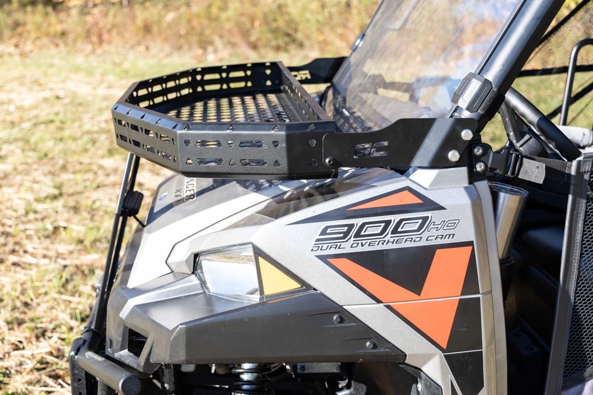 Rough Country Polaris Ranger XP 900/1000 6" Black Slimline Front Cargo Rack