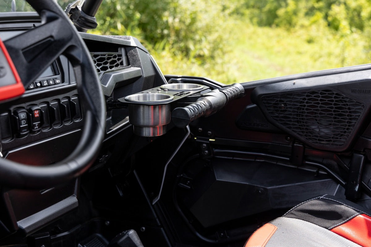 Rough Country Polaris RZR RZR S 570/RZR S4 1000 Passenger Grip Handle Dual Cup Holder