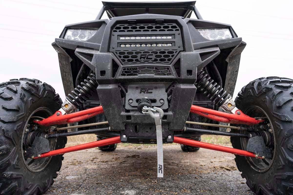 Rough Country Polaris RZR XP 1000 10" Black Slimline LED Pair Grille Kit