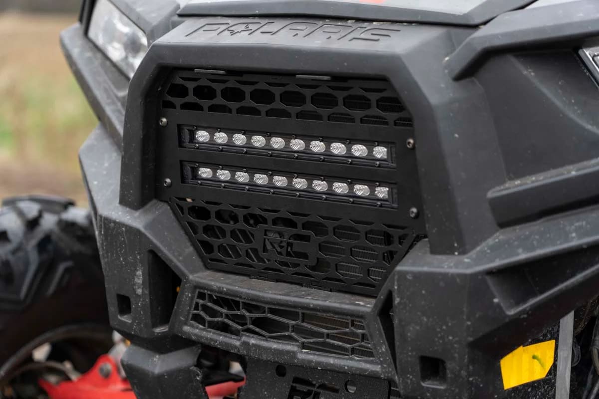 Rough Country Polaris RZR XP 1000 10" Black Slimline LED Pair Grille Kit