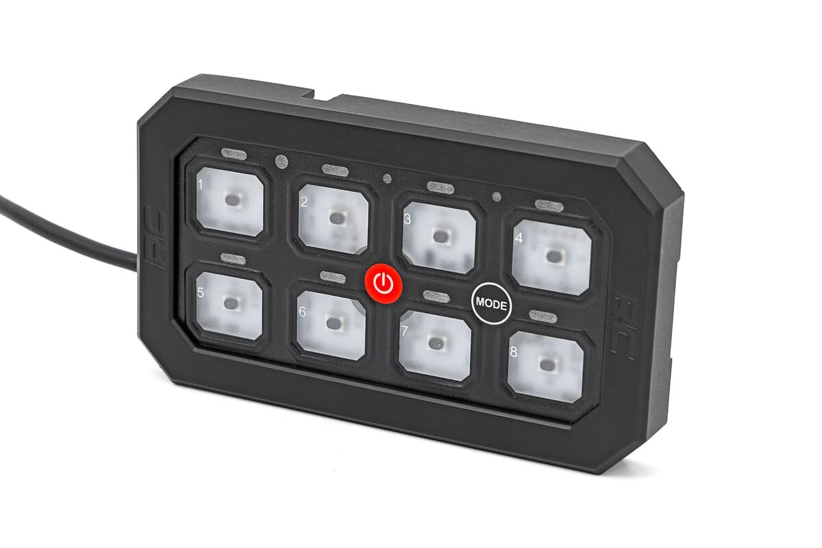 Rough Country RGB Backlit Buttons Multifunction Modes 8 Gang Switch Pa