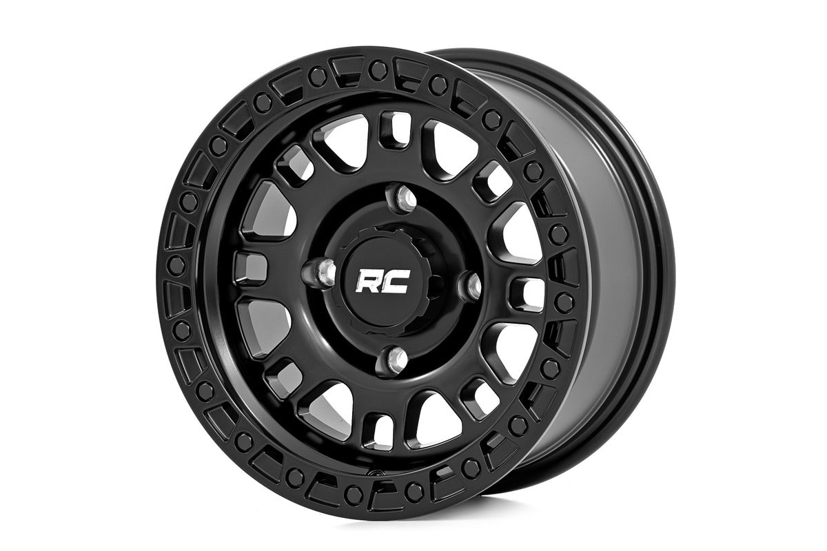Rough Country Semi Gloss Black 14x7/4x137 One Piece 82 Series Wheel