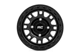 Rough Country Semi Gloss Black 14x7/4x137 One Piece 82 Series Wheel
