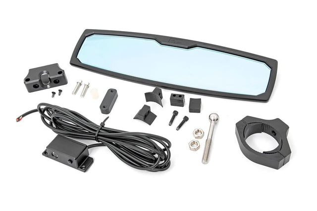 Rough Country UTV 1.75-2" Mount 12" Dome Light Aluminum Rear View Mirror